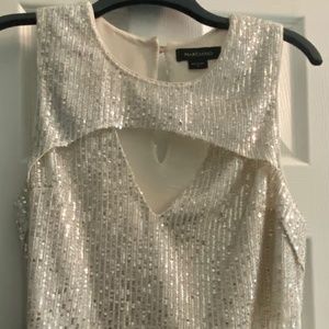 Marciano Ivory sequin shirt